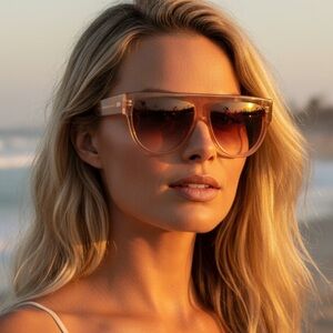 DIFF Sunglasses / Georgie Guava Frames with Pink Gradient Lenses